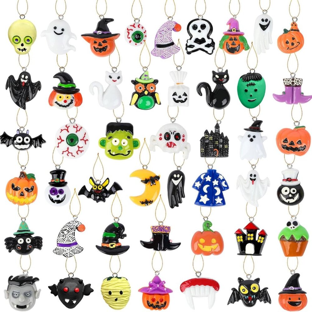 36PCS Mini Resin Halloween Ornaments Hanging Ornaments‎ for Tree Decorations